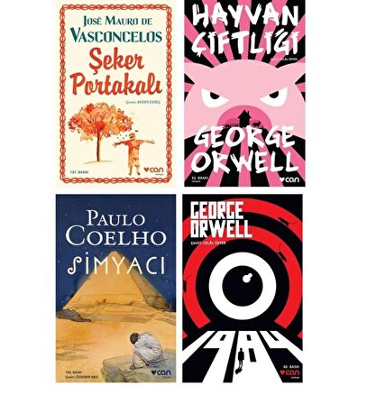 En Çok Okunan 4 Kitap - Hayvan Çiftliği - Şeker Portakalı- 1984- Simyacı