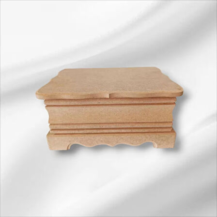 Ahşap-boyanabilir-takı-makyaj-aksesuar-dekoratif-çok Amaçlı Ayaklı Kutu