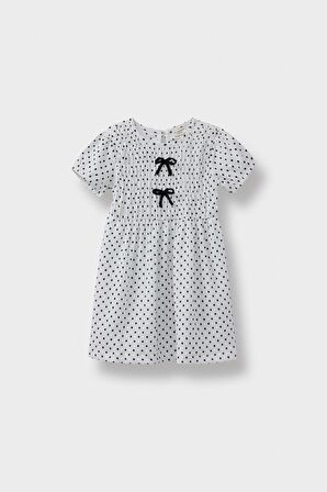 DeFacto Kız Bebek Puantiyeli Kısa Kollu Yazlık Elbise E8719A525SMER134