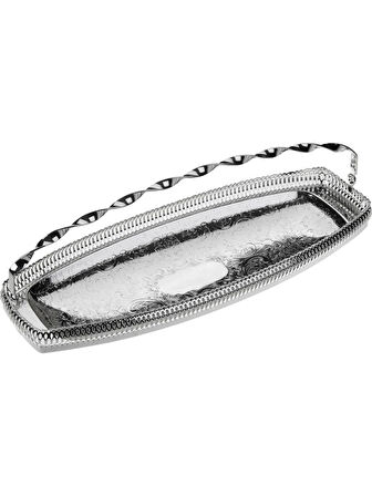 Queen Anne Tepsi Gümüş Üstten Kulplu 39X15 Cm QA 0-5991