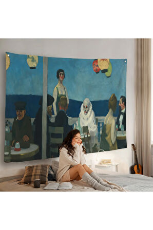 Edward Hopper - Mavi Gece Duvar Örtüsü-7131