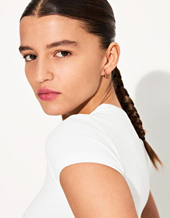 Konforlu Modal Pamuk Karışımlı Kısa Kollu Tişört