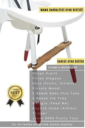 Mama Sandalyesi Ayak Koyma Desteği Pilsan Elegans, Pratik, Kanz, Piccolo, E Bebek Tako, Vib Time