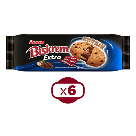 Ülker Biskrem Extra Cookie 184 Gr x 6 Adet