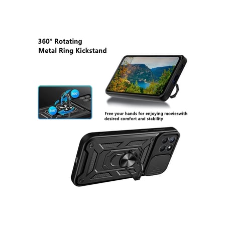 Samsung Galaxy M15 Kılıf Pars Lens Yüzüklü Silikon - Lacivert