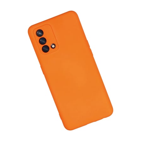 Oppo A74 4G Kılıf Nano içi Kadife Silikon - Turuncu