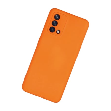 Oppo A74 4G Kılıf Nano içi Kadife Silikon - Turuncu