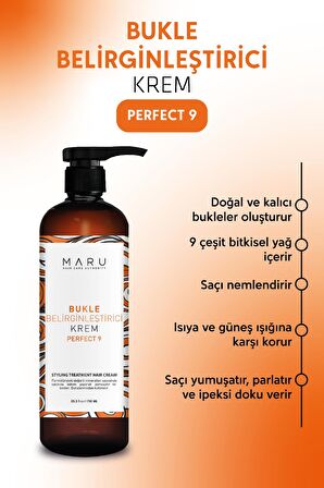 Maru Bukle Belirginleştirici & Kıvırcık Saçlara Özel Durulanmayan Saç Bakım Kremi 750 ml