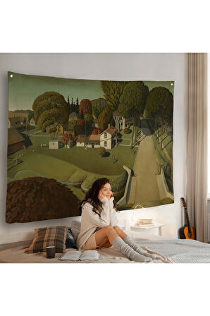 Herbert Hoover'ın Doğduğu Yer West Branch Duvar Örtüsü-7140