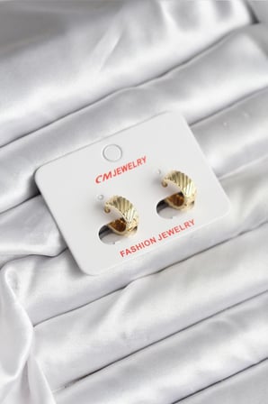 14K Gold Renk Kaplama CM Kadın Küpe