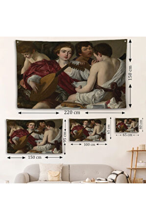 Caravaggio - Müzisyenler Duvar Örtüsü - The Musicians-7144