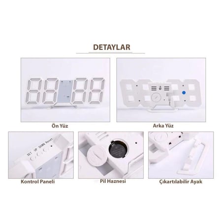 Valkyrie Yeşil LED Dijital Dekoratif Masa veya Duvar Saati