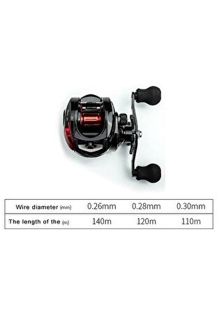 Valkyrie AE2000 Baitcasting Sağ El Çıkrık 7:2:1 Olta Makinesi Motoru