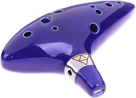 Valkyrie Ocarina 12 Delik Ocarina Seramik Alto C Ocarina Flüt Mavi Ocarina Sualtı Müzik Nefesli Enstrüman