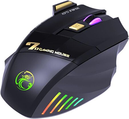  Valkyrie Imice Gw-X7 7 Tuşlu Sessiz 2.4g Wireless Bluetoothlu Şarj Edilebilir Kablosuz Gaming Mouse 