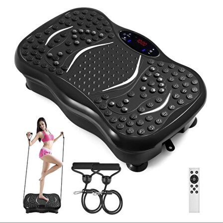 Valkyrie M570 Titreşimli Masaj ve Spor Aleti Vibrating Plate - 2x Direnç Lastiği - Bluetooth USB Bağlantı Speaker - Kumandalı