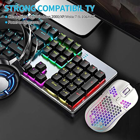 Valkyrie RGB Led Işıklı 6 Tuşlu 7200DPI Gaming Oyuncu Mouse Beyaz