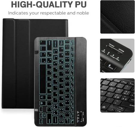 Valkyrie RGB 7 Renk Bluetooth Kablosuz Türkçe Klavye - Android ios Windows Uyumlu - Şarjlı - 10 inç - Multimedia - Ultra İnce Tasarım