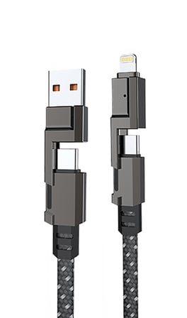 Valkyrie 4in1 Güçlü ve Sağlam Data ve Şarj Kablosu - Ios Apple Type-C USB