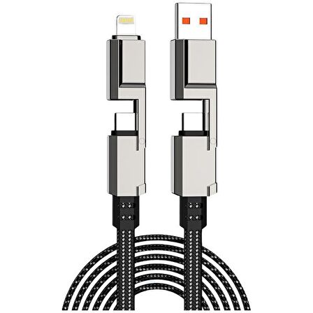 Valkyrie 4in1 Güçlü ve Sağlam Data ve Şarj Kablosu - Ios Apple Type-C USB