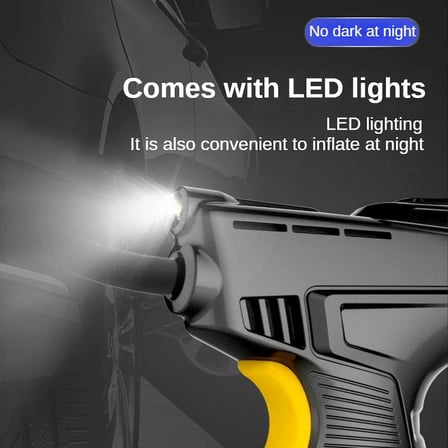 Valkyrie 120W Kablosuz Hava Kompresörü Araç Motorsiklet Bisiklet Top Araba Lastik Pompası - Wireless USB - LED Işıklı