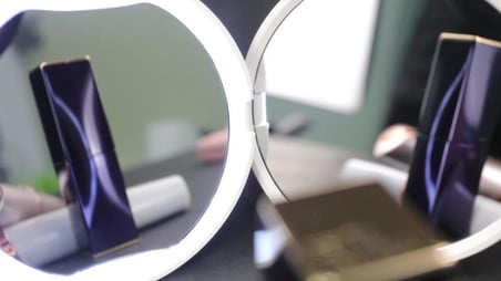 Valkyrie 1X 5X LED Işıklı Makyaj Aynası - Cep Çanta Cüzdan Aynası