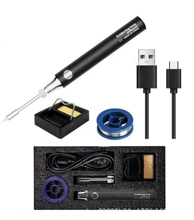 Valkyrie Şarjlı Kablosuz Lehim Makinesi - 5 Saniyede Isınma - 30 Dakika Kullanım - Usb Type-C Şarj - 3 Farklı Isı Modu - 450 Derece