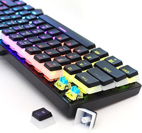 Valkyrie Kablosuz Touchpad Bluetooth Klavye - Ios Android Windows Uyumlu - TÜRKÇE Dil - Şarjlı - Ultra İnce - Type-C Giriş Pembe L700 61