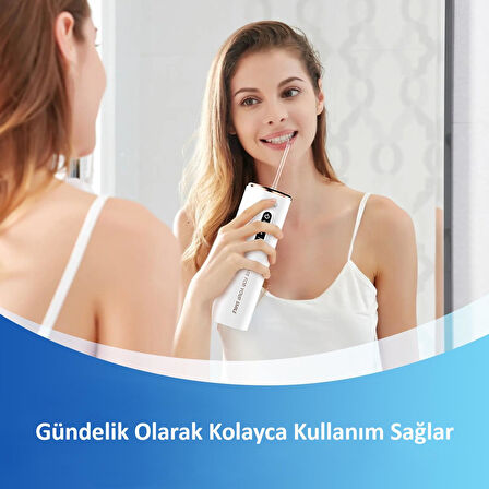 Valkyrie Şarj Edilebilir Taşınabilir Ağız Duşu 280ml Diş Protez Bakım Cihazı Gündelik Kullanım