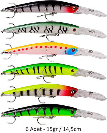 Valkyrie 59 Adet Karışık Minnow Crankbait Swimbait Rapala Sahte Yem Olta Seti Balık İğnesi