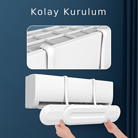 Valkyrie 74-97cm Ayarlanabilir Klima Rüzgar Kesici Hava Yönlendirici Klima Siperliği Deflektörü