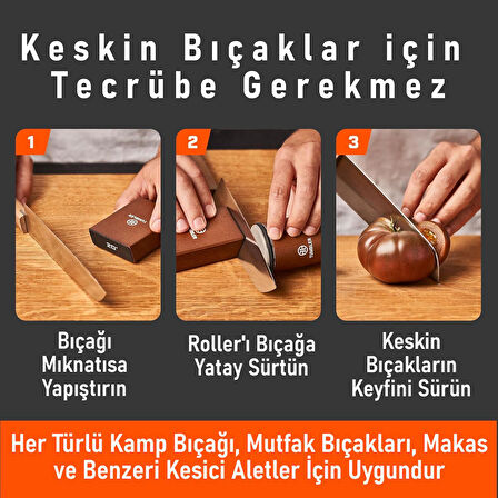 Valkyrie Profesyonel Roller Bıçak Biley Seti - Kolaylıkla Tecrübe Gerektirmeyen Muhteşem Keskinlik 15 ve 20 derece Bıçak Bileği