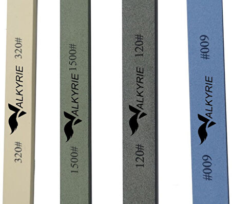 Valkyrie 4 Adet Bıçak Biley Taşı Seti 120# 320# 600# 1500# Kademeli Kuru Biley