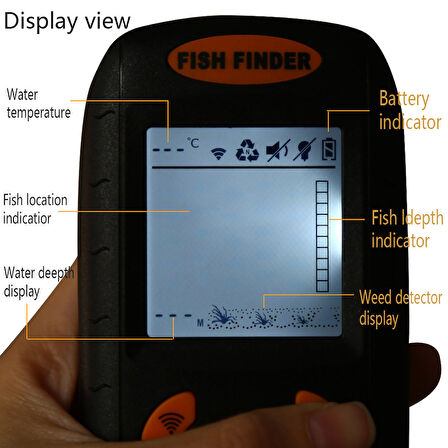 Valkyrie Dijital Balık Bulucu Ultrasonik Sonar Gps100Mt Siyah