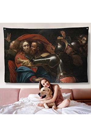 Caravaggio -İsanın İnişi Duvar Örtüsü - The Taking of Christ-7146