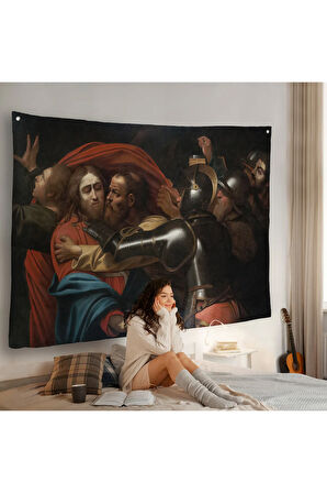 Caravaggio -İsanın İnişi Duvar Örtüsü - The Taking of Christ-7146