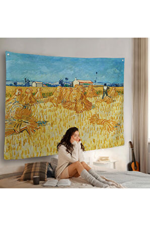 Vincent Van Gogh Provence'te Hasat Duvar Örtüsü-7148