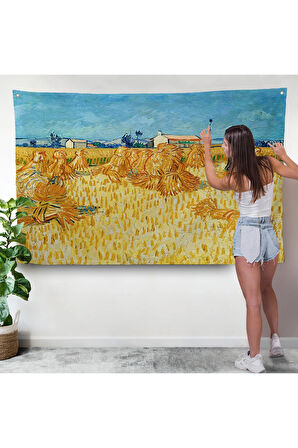 Vincent Van Gogh Provence'te Hasat Duvar Örtüsü-7148