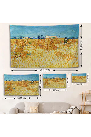 Vincent Van Gogh Provence'te Hasat Duvar Örtüsü-7148