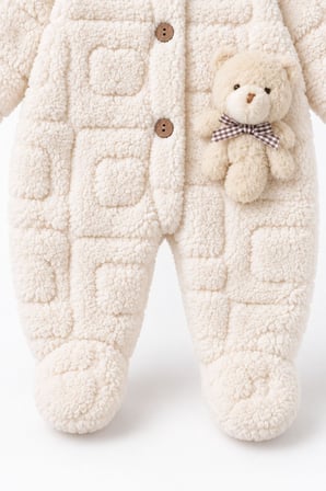  Kız Erkek Bebek Tavşan ve Ayı Oyuncaklı Peluş Tulum TLM0301