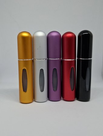 5 ML ALÜMİNYUM (5 ADET) TEKRAR DOLDURULABİLİR BOŞ CEP PARFÜM ŞİŞESİ