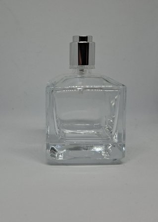 50 ML (2 ADET) KÜP (SPREY APARAT İLE KAPATILIR) KOLAY KAPAMA BOŞ PARFÜM ŞİŞE