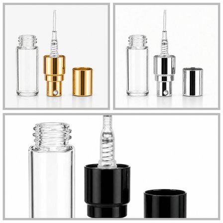 3 ML (3 ADET) (TEKRAR DOLDURULABİLİR) METAL SPREY VE KAPAK İNCE BOŞ ŞİŞE