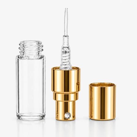 3 ML (3 ADET) (TEKRAR DOLDURULABİLİR) METAL SPREY VE KAPAK İNCE BOŞ ŞİŞE