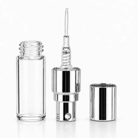 3 ML (3 ADET) (TEKRAR DOLDURULABİLİR) METAL SPREY VE KAPAK İNCE BOŞ ŞİŞE