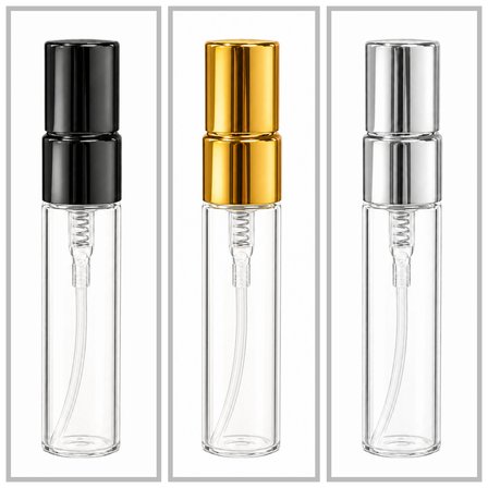 5 ML (3 ADET) (TEKRAR DOLDURULABİLİR) METAL SPREY VE KAPAK İNCE BOŞ ŞİŞE