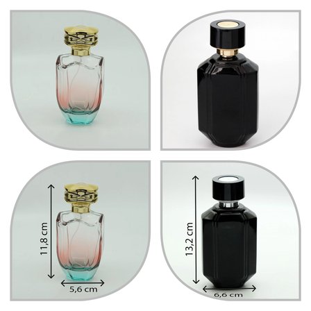 100 ML (2 ADET) (TEK KULLANIMLIK) GÜL VE 100 ML ÖZEL KARE  BOŞ ŞİŞE
