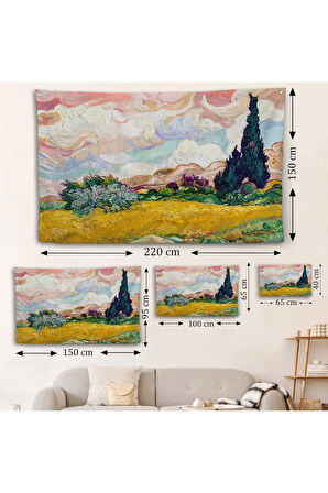 Vincent Van Gogh - Buğday Tarlası Duvar Örtüsü-7150