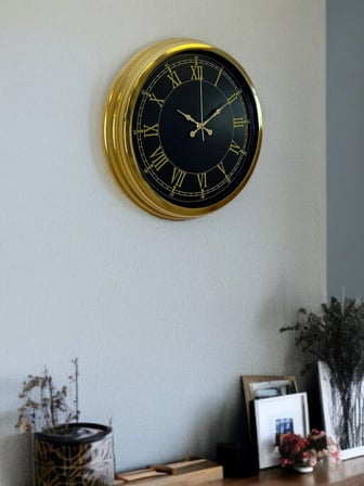Luxury Gold 40 Cm Metal Duvar Saati iegxx