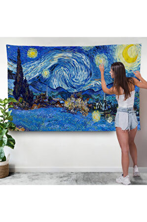 Vincent Van Gogh - Yıldızlı Geceler Duvar Örtüsü-7151